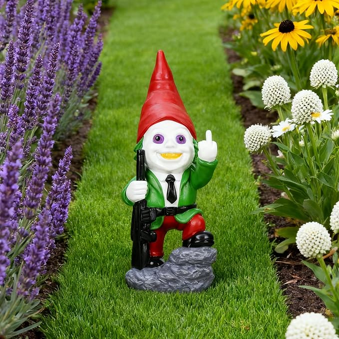 SPINNDO Horror Decor Middle Finger Gifts Garden Decor Gnomes Garden Statues
