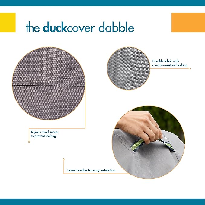 DUCKCOVERS Soteria Water-Resistant 29 Inch Patio Chair Cover, Outdoor Chair Covers