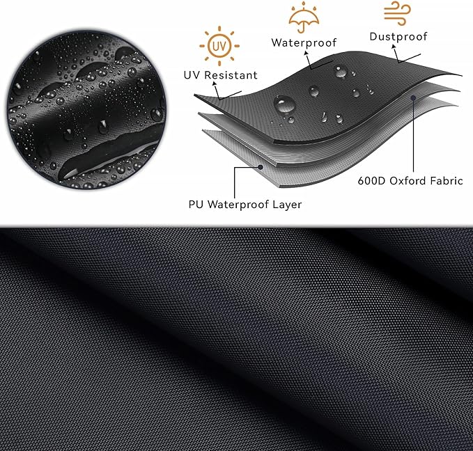 Outdoor Loveseat Cover, Waterproof 2-Seater Outdoor Bench Cover for Patio Sofa Furniture, Outside Small Couch Covers - 54" L x 38" W x 35" H