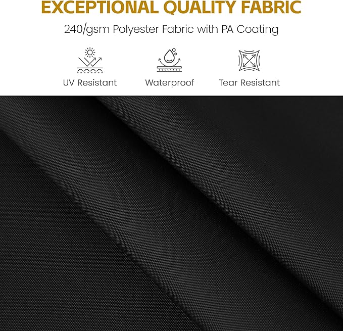 HASLE OUTFITTERS 10x10 FT Patio Cantilever Umbrella with Base, Outdoor Offset Large Heavy Duty Umbrellas with 360° Rotation for Pool Garden Deck，Black