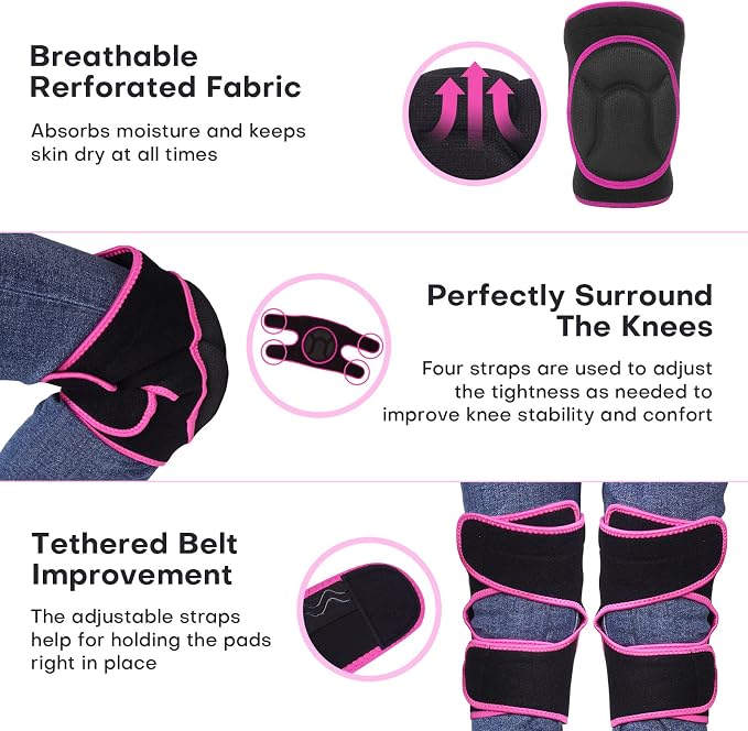 Women Men Knee Pad Suitable for House Working, Floor and Carpet Cleaning, Gardening Maintain, Construction Work, High Elastic Fabric Men Knee Pads Protect Knee Safety