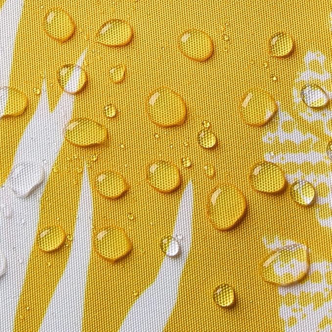 Allorry Outdoor Pillow Covers 18x18 Set of 2 Tropics Palm Leaves Yellow Floral Pattern Decoration Throw Pillow Covers for Outdoor Waterproof Furniture Garden Patio Sofa Bedroom Home Decor JB008-A18