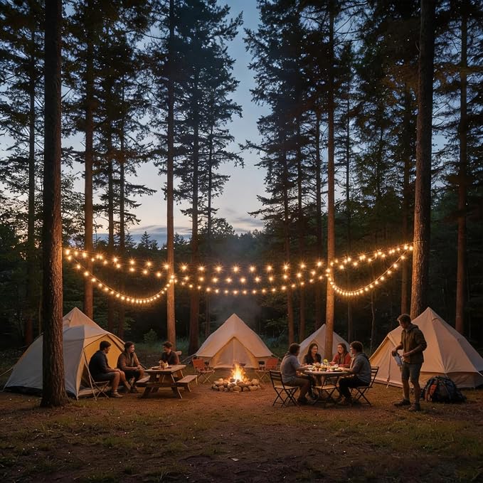 RTTY Outdoor String Lights 200 FT, Waterproof Outside Patio Light LED | Commercial Grade G40 Hanging Lights, Dimmable Shatterproof 74 Bulbs for Backyard, Cafe, Bistro, Yard, Deck, Market, Wedding