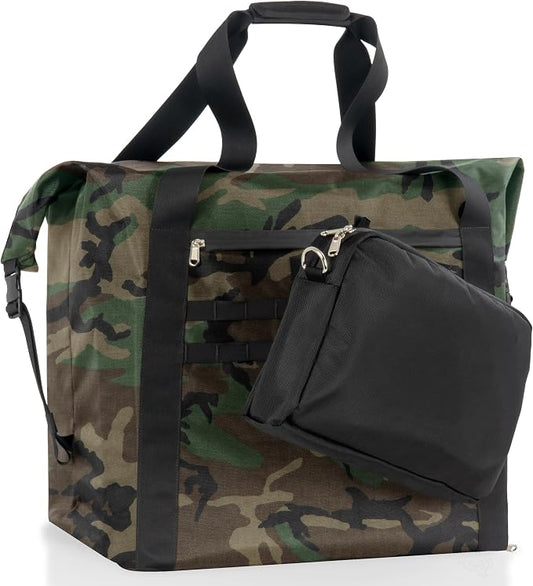 Xtreme Sight Line ~ AQUA G CUBƎ 100 Waterproof Faraday Bag + XTECH Faraday Bag for Medium to Large Generators and Electronics ~ Protects Against EMP/CME/EMF/RF ~ Woodland Camo Combo