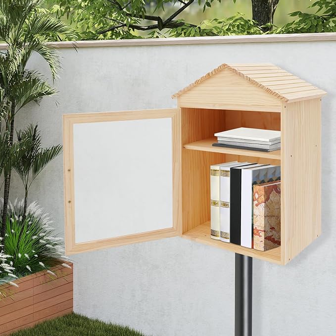 Solid Wood Blessing Box for Community Sharing, Schools (15.74"×11"×23")