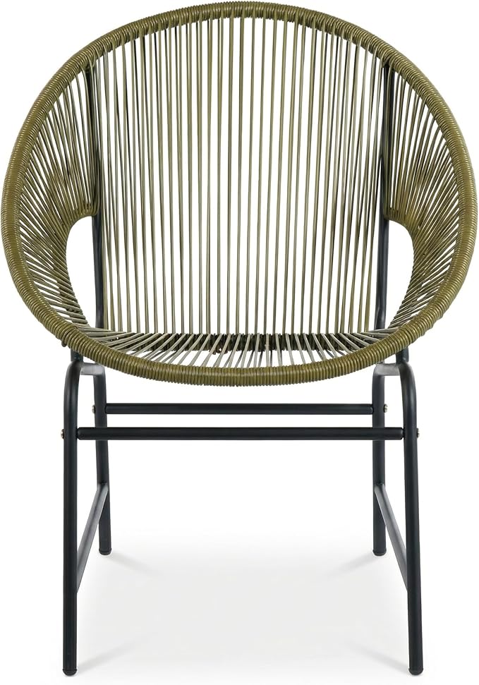 Christopher Knight Home Dessa 4 Piece Patio Furniture Set with Acacia Wood Coffee Table, 4 Seater PE Rattan Outdoor Conversation Set, Metal Outdoor Sectional Sofa Set, Beige+White, Green
