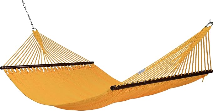 Jumbo Caribbean Hammock - 55 Inch - Soft-Spun Polyester - Yellow