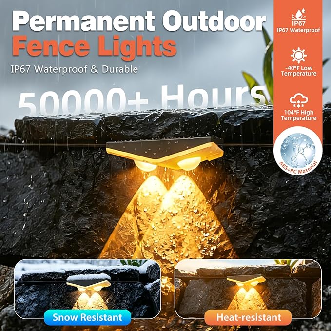 Outdoor Fence Lights Plug in, 100FT RGBIC LED Fence Lights, App & Remote Control, 100 Scene Modes, IP67 Waterproof Outdoor Lights for Backyard, Patio, Deck - Brighter Than Solar Lights