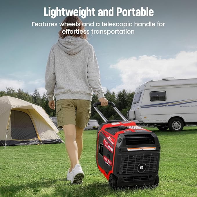 maXpeedingrods 6900 Watt Dual Fuel Inverter Generator, Gas and LPG Powered for Home Backup Power, Outdoor Camping, RV Ready
