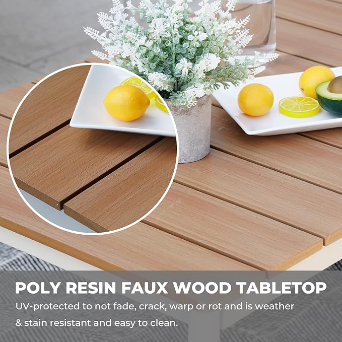 Grand patio 4-Piece Patio Conversation Set, Outdoor Wicker Sofa Set with Waterproof Cushions All-Weather Wicker Furniture Sectional Sofa for Garden, Poolside, or Backyard Relaxation-Grey