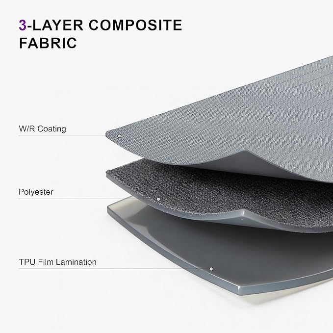 PURPLE LEAF Patio Furniture Cover Waterproof Heavy Duty TPU Coating Tear-Resistant Fabric for Outdoor Rectangular Sectional Sofa Couch Set Dining Table Chair Covers 101"L x 63"W x 29"H