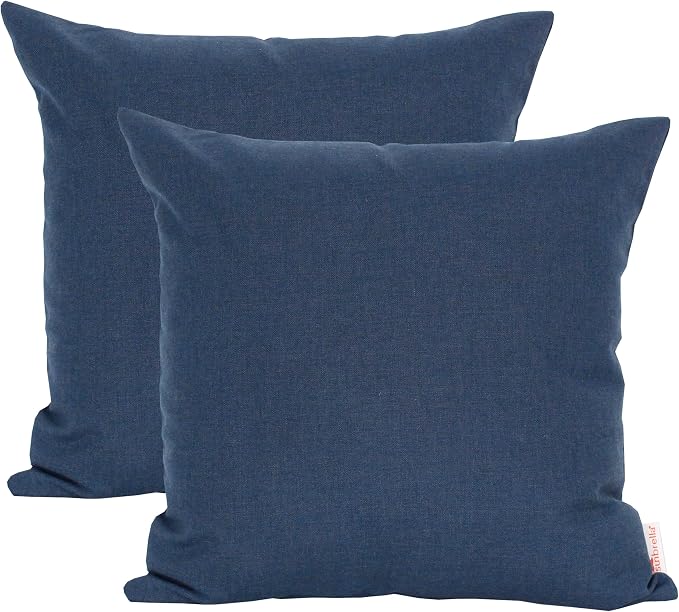 Outdoor/Indoor Sunbrella Throw Pillows Square Set of 2 Pieces 16 inch x 16 inch Cast Harbor - Cover Only, Insert Not Included