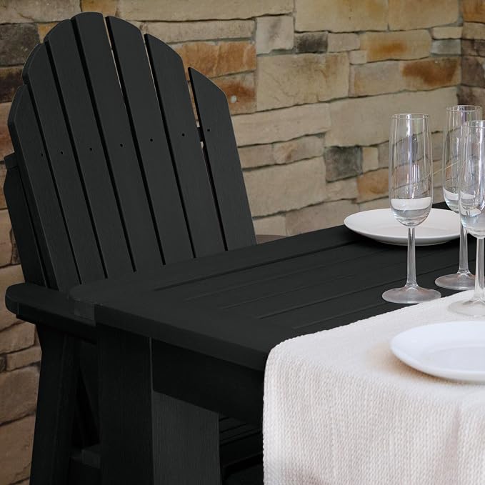 Highwood Hamilton Adirondack 7pc Dining Set, 84" x 42", Dining Height, Black