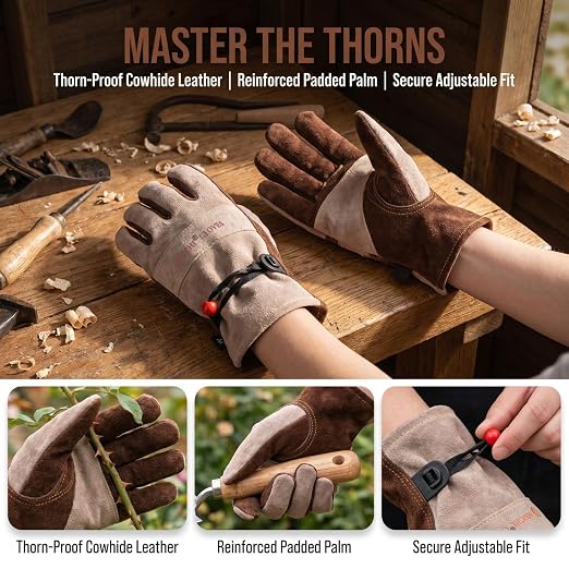 Leather Work Gloves for Men & Women.Welding, Gardening, Brown-XL | Glove for Tig, Mig, Construction, Chainsaw, Farm, Ranch, etc. Cowhide, Soft Lining, Utility, Firm Grip, Durable.