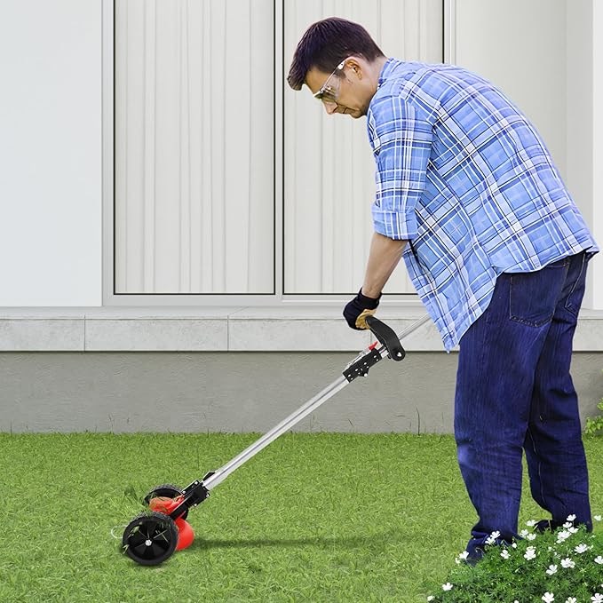 Electric Cordless Weed Trimmer 800W Grass Lawn Trimmer W/Blades & Li-on Battery