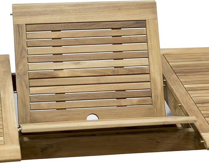 Urban Elements Mykonos 7-Piece Rectangular Patio Furniture Set | 100% Certified Teak Table and Teak Finish Chairs | Backyard Furniture, Rectangular Outdoor Dining Set