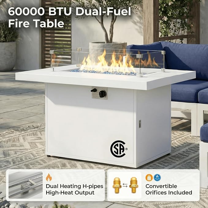 NICESOUL Extra Large Luxury Aluminum Outdoor Sectional Sofa with Chaise, Weather Resistant Modular Patio Furniture Set for 6 People, 500 lbs Heavy Duty Conversation Couch for Poolside Deck, Navy Blue