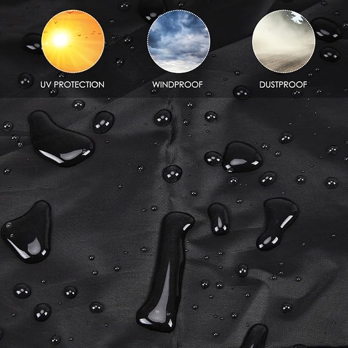 Zero Gravity Chair Covers 2 PCS, Outdoor Zero Gravity Folding Patio Chair Covers Waterproof Dustproof Gravity Chair Cover with Storage Bag(32.3" W x 7.9" D x 36.6" H) (Black)