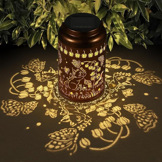 Solar Lanterns Outdoor Waterproof Garden Decor Gifts for Women(Cat) | Metal Hanging Solar Lights Birthday Gifts for Grandma Mom Solar Decoration Outside for Yard, Patio, Backyard, Porch