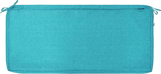FUNHOME Outdoor Cushion Covers,42" x 18" x 3", No Insert! Patio Cushion Covers,Water Resistant Patio Bench Loveseat Cushion Covers 1 Pack, Aqua Blue(Covers ONLY)