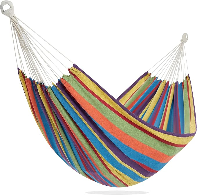 PNAEUT Family 2-3 Person Hammocks for Outside, Outdoor Tree Hammock for Patio Porch Garden (Tropical, Large)