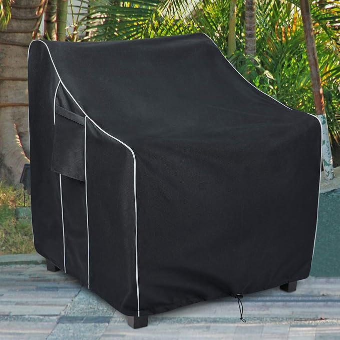 FORSPARK Patio Chair Covers Waterproof, Heavy Duty Outdoor Furniture Chair Covers, Fits up to 30 x 37 x 31 inches (W x D x H) 2 Pack