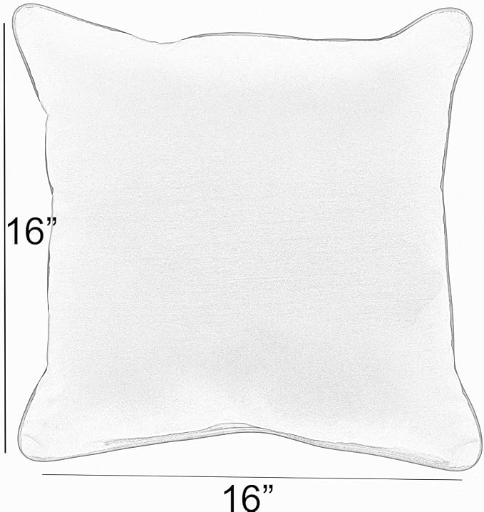 Sorra Home x Sunbrella - Indoor Outdoor Square Pillows, Set of 2, 16 x 16, Silver Grey & Canvas Teal Green