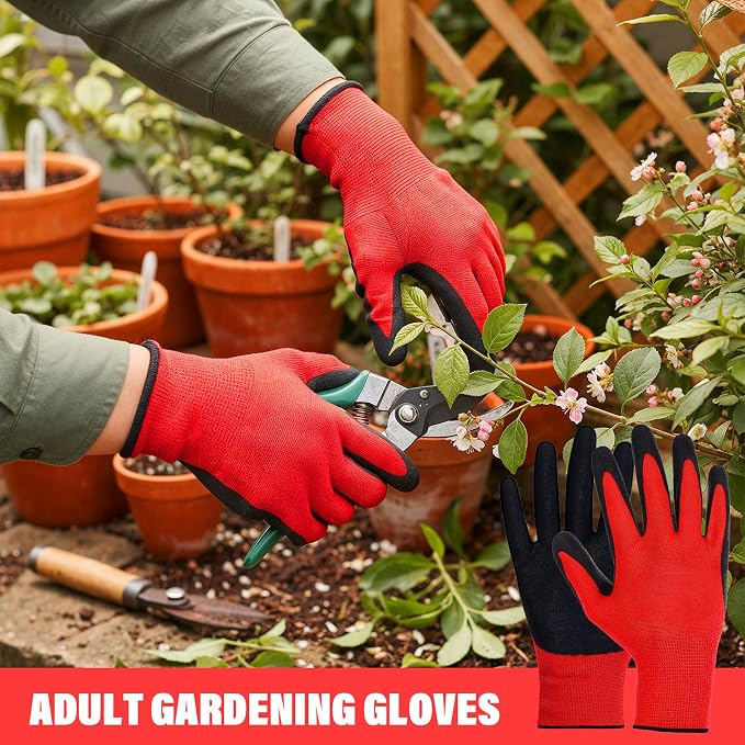 36 Pairs Garden Gloves Bulk for Men Women, Rubber Coated Safety Work Gloves, Nitrile Wear-resistant Landscaping Glove for Gardening, Construction Work