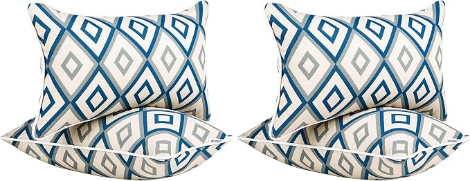 JMGBird Outdoor Accent Pillows Outdoor Lumbar Pillows with Inserts (Pack of 2)