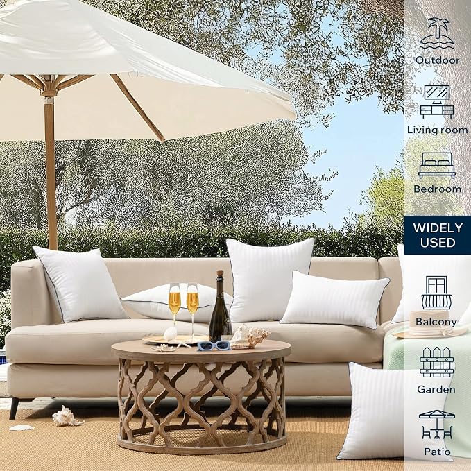 Phantoscope 12x20 Outdoor Lumbar Pillows Outdoor Pillows Waterproof Striped