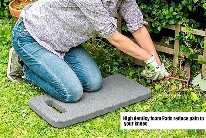 YWSHF 2 PCS Garden Kneeling Pad,Knee Mat Waterproof Foam Knee Pads for Gardening,Cleaning,Baby Bath,Yoga,Praying and Exercise 15.745'' x 7.09'' x 0.79'' Grey