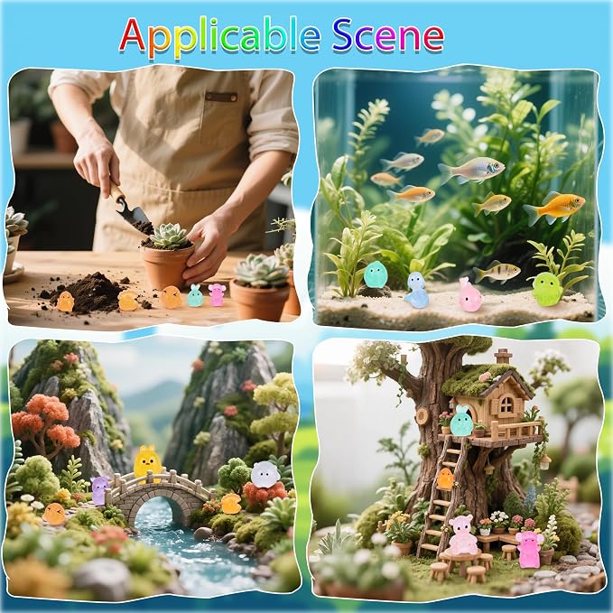 70 pcs Mini Resin Animals Blind Bags, 50+ Animal Combination Sets for Adults, Miniature Animal for Fairy Garden, Dollhouse, DIY Craft Decor