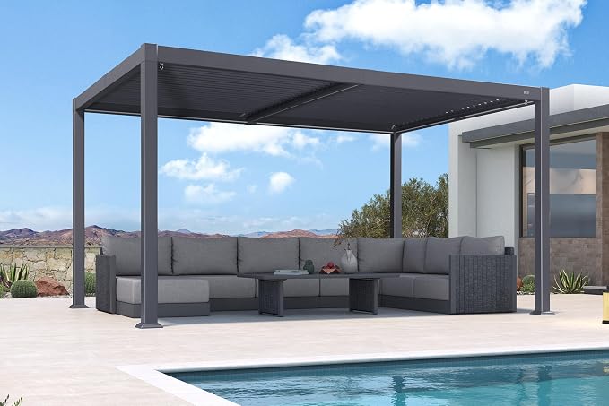 PURPLE LEAF 9 Pieces Patio Conversation Sets with Ottoman All Weather Outdoor Couch Sectional Set with Cushion Patio Conversation Set for Garden Poolside Backyard Gray