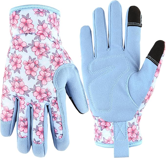 Gardening Work Gloves, Flexible and Breathable Garden Gloves, Gardening Gifts for Women, Machine Washable