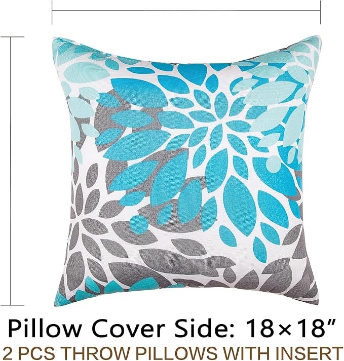 JMGBird Outdoor Throw Pillows Waterproof Outdoor Pillows for Couch | outdoor pillow covers 18x18 Pillows with Inserts outdoor pillows waterproof Mandala Patio Pillows for Patio Furniture