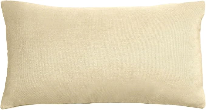 Cushion Source Lumbar Pillow, 20" x 12" Indoor/Outdoor Durable Pillow, Multiple Sunbrella Fabric Options Available, Sunbrella Antique Beige