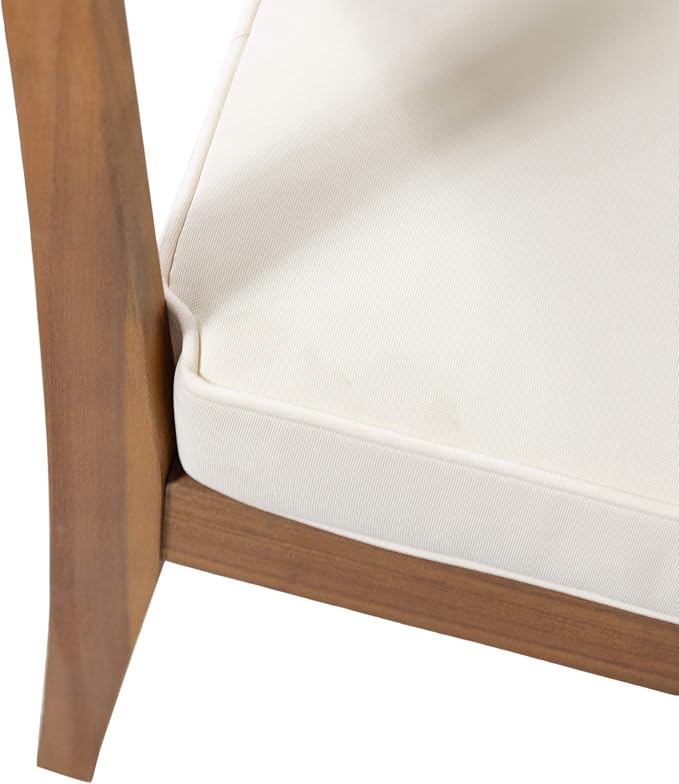 Christopher Knight 4 Seater Acacia Wood Chat Set with Howard SWAX16 16 Fl Oz Furniture Wax