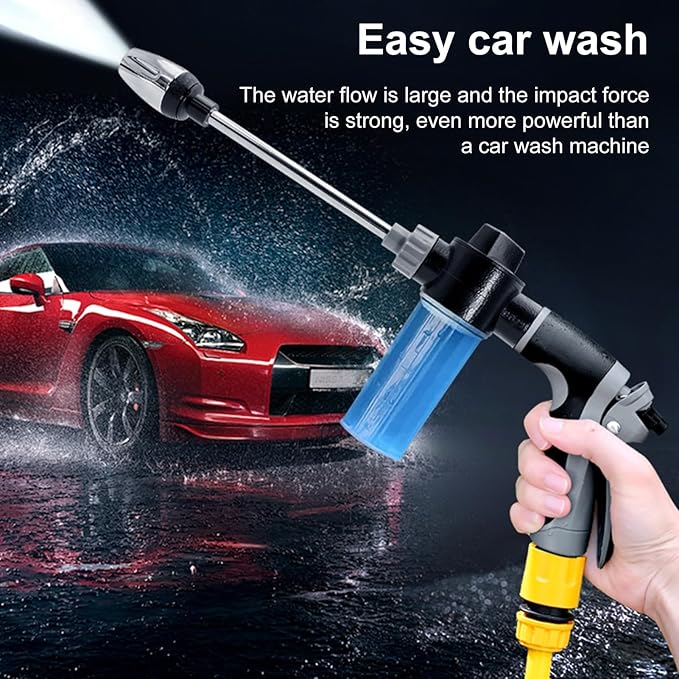 Aquoxis Pressure Washer, 15X More Powerful Extreme Water Pressure Tool with Steel Power, Qinux Aquoxis Sprayer for Waterpipe, High Pressures Water Jet with Foam Pot, Generic Aquaxis Aqui Blue B