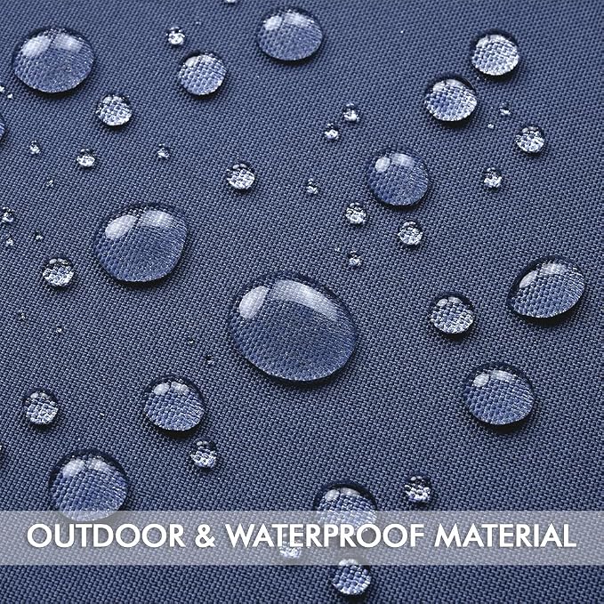 MIULEE Outdoor Waterproof Pillow Covers 18x18 Navy Pack of 2 | Decorative Farmhouse Throw Pillow Covers with Piping,Square Solid Color,Patio Furniture,Summer Couch Tent Sofa Living Room