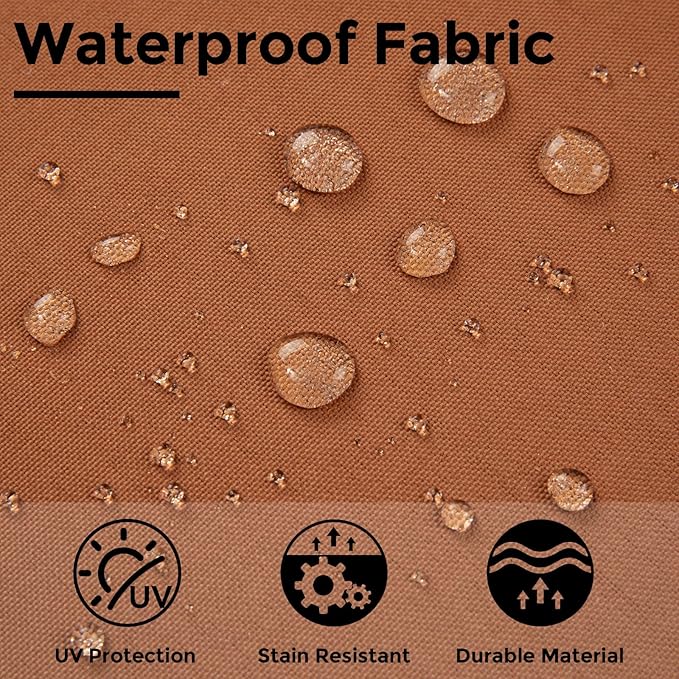 FUNHOME Outdoor Bench Cushion Cover 48 x18 x 3 inch,Water Resistant Cover with Zipper&Ties,Fade-Resistant Slipcover,Patio Porch Swing Cushion Cover Replacement Only,No Insert(Orange)