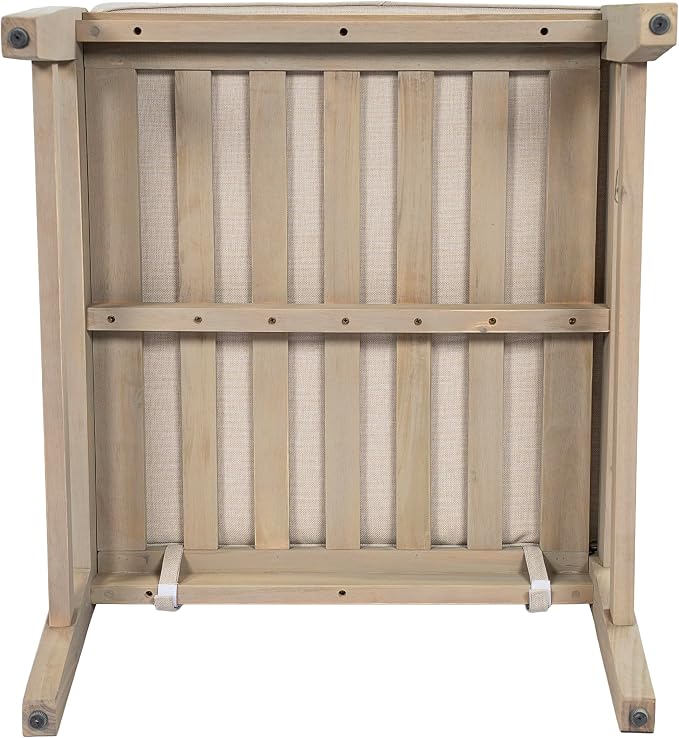 Christopher Knight Home Lila Acacia Wood Outdoor Patio Furniture Set for 6, Patio Conversation Set with 4-Seater Sofa + 2 Club Chairs and Coffee Table, Patio Sofa Set with Cushions, Light White+Sand