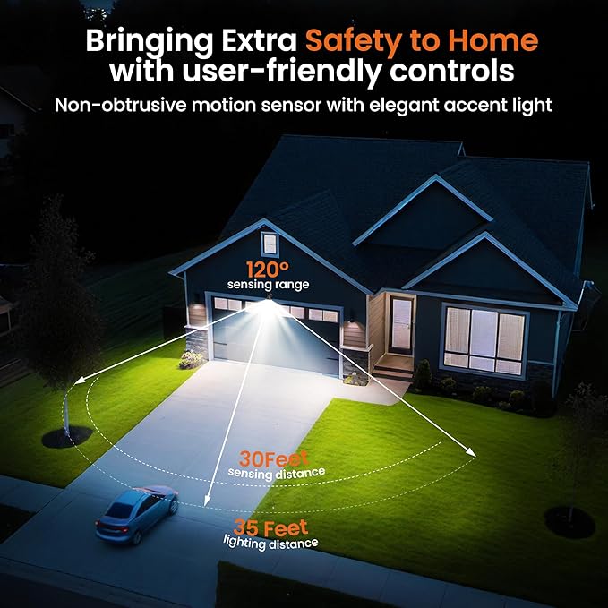 Motion Sensor Light Outdoor Battery Operated, 4000mAh Rechargeable 600 Lumen Battery Outside Lights Spotlight, IP65 Waterproof for Porch, Garage, House (Brown)