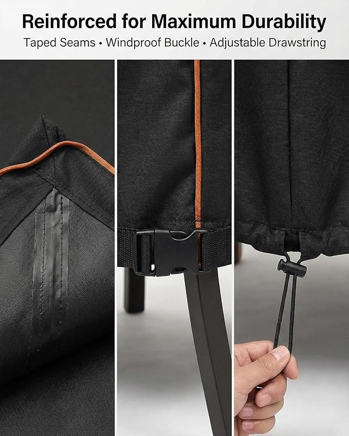 Outdoor Waterproof Patio Chair Covers, Heavy Duty Oxford Coating Weather Resistant Patio Furniture Covers 600D 33W x 35D x 36H inches 2-Pack, Black