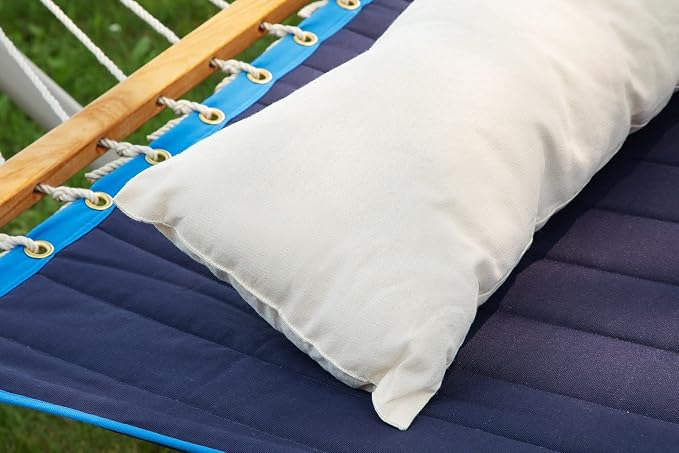 Sol Living Acapulco Outdoor Patio Pillow Cotton Hammock Cushion Patio Swing Chair Accessories Hand Woven Decorative Accent Throw Pillow Use Inside Outside Backyard Decor Porch Swing - Natural