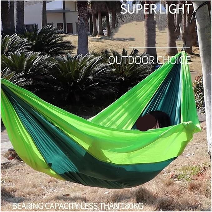 Hammocks, Double Portable Hammock for Camping Lightweight Nylon Parachute for Backpacking Travel Beach Backyard Patio Hiking Amaca,for Outside(Orange)