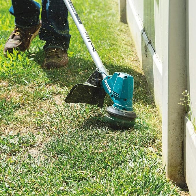 Makita XRU23Z 18V LXT® Lithium-Ion Brushless Cordless 13" String Trimmer, Tool Only & T-03377 Round Trimmer Line, 0.080”, Green, 1,200’, 3 lbs.