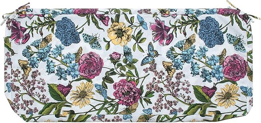 FUNHOME Outdoor Bench Cushion Cover 48 x18 x 3 inch,Water Resistant Cover with Zipper&Ties,Fade-Resistant Slipcover,Patio Porch Swing Cushion Cover Replacement Only,No Insert(Butterfly Flower)