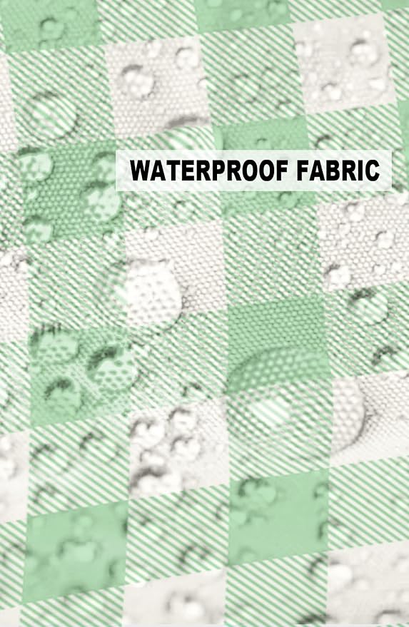 Outdoor Waterproof Throw Pillow Covers Set of 2 Light Green Buffalo Check Plaid Pillowcases 24x24 Inches Farmhouse Style Patio Decorative Pillows Cushion Case Patio Pillows for Couch Bed Chair Garden