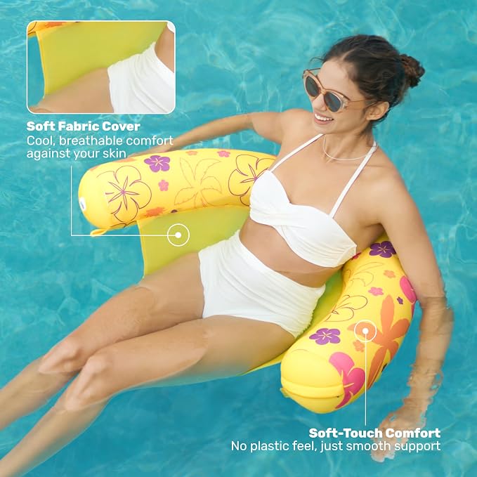 SLOOSH Inflatable Pool Noodle Chair, 3 Packs Pool Floats Noodle Sling Floatie, Swimming Party Floating Chair for Adult Party Summer Water Fun