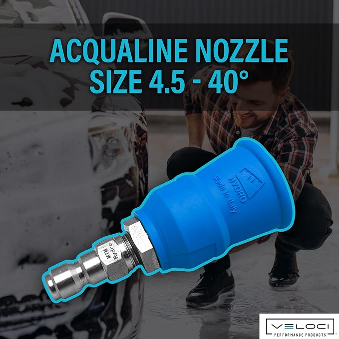 MTM Hydro Acqualine Pressure Washer Nozzle Guard Holder Tips Protector with 1/4” Quick Coupler Plug, 40 Degrees 4.5